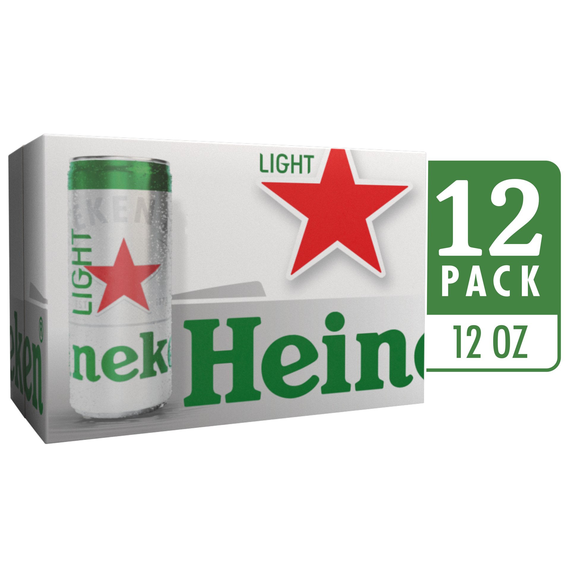 slide 3 of 3, Heineken Light Lager Beer, 12 Pack, 12 fl oz Cans, 12 oz