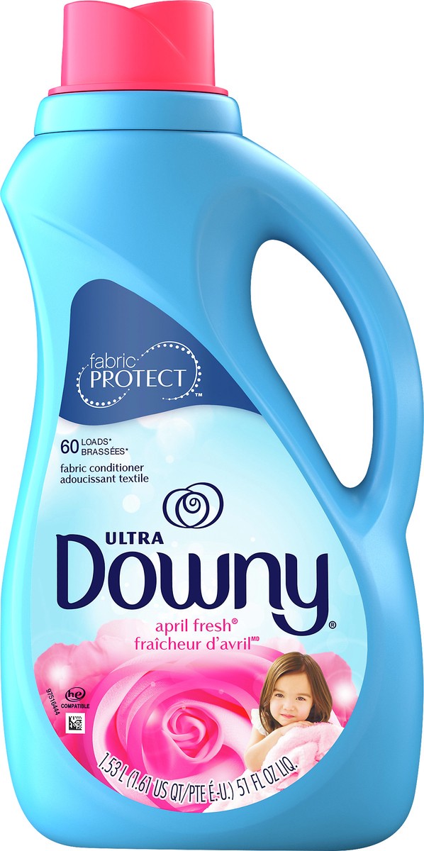 slide 1 of 5, Downy Ultra HE April Fresh Fabric Conditioner 1.53 lt, 1.53 l