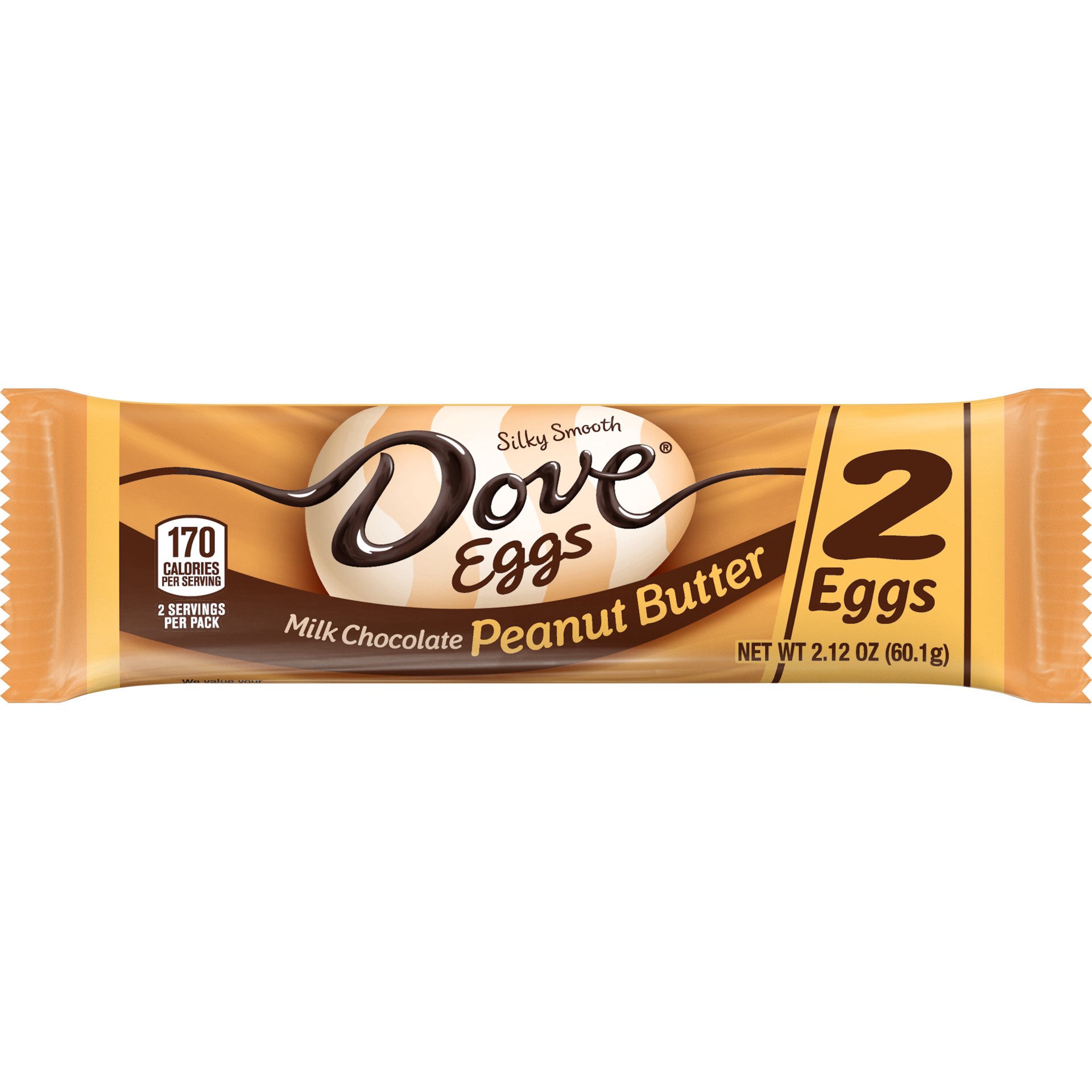 slide 1 of 5, DOVE Easter Egg Milk Chocolate Peanut Butter Candy, 2.12 oz, 2 Pack, 2.12 oz