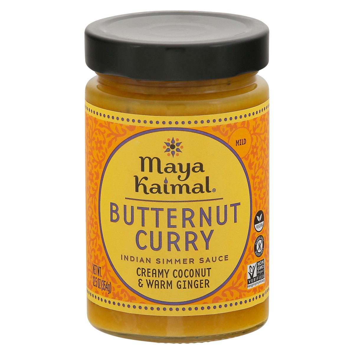 slide 1 of 13, Maya Kaimal Mild Butternut Curry Indian Simmer Sauce - 12.5 oz, 12.5 oz