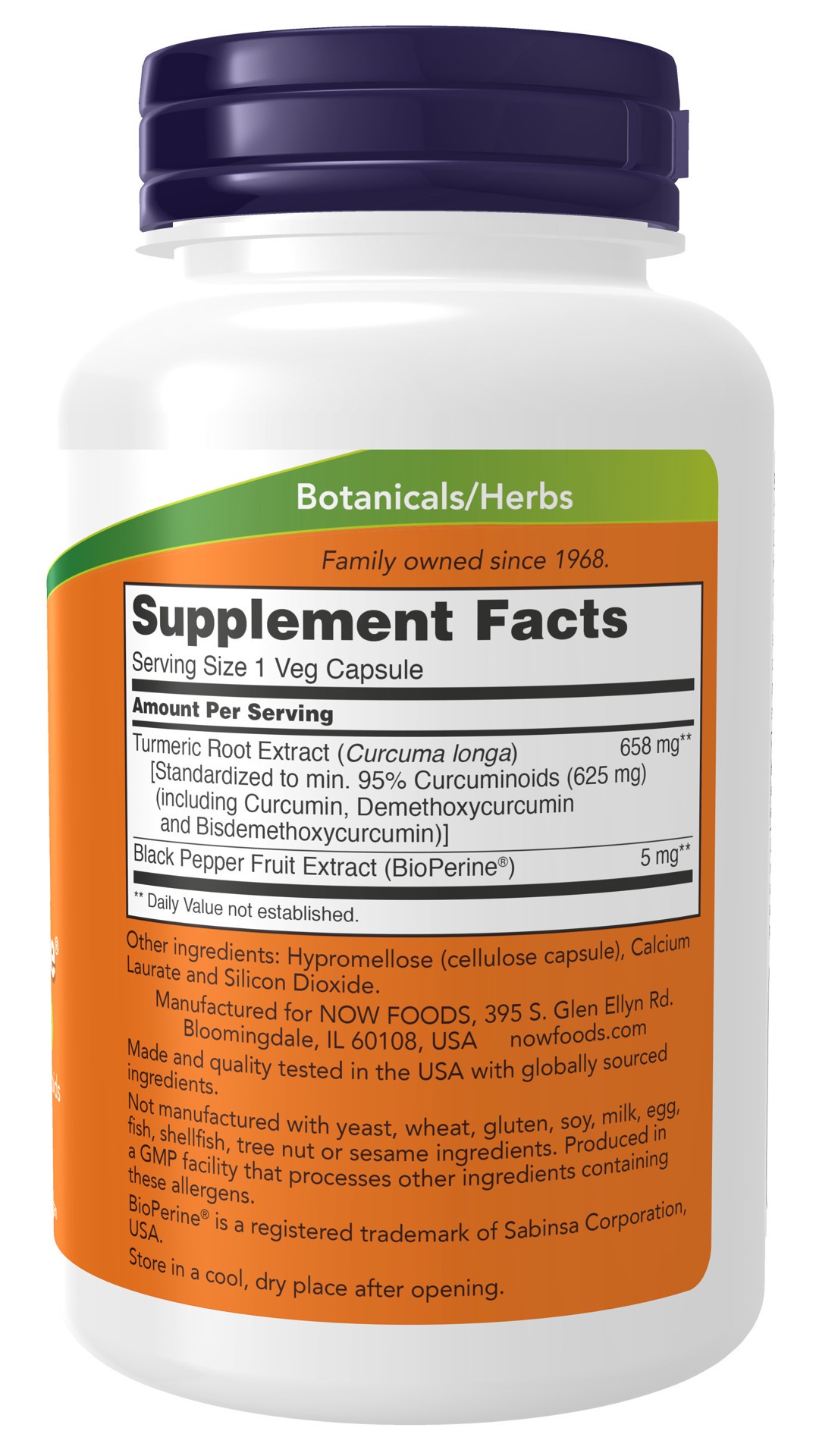 slide 3 of 4, NOW Turmeric Curcumin with BioPerine - 90 Veg Capsules, 90 ct