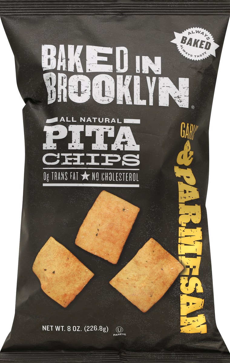 slide 5 of 5, Baked in Brooklyn Pita Chips 8 oz, 8 oz