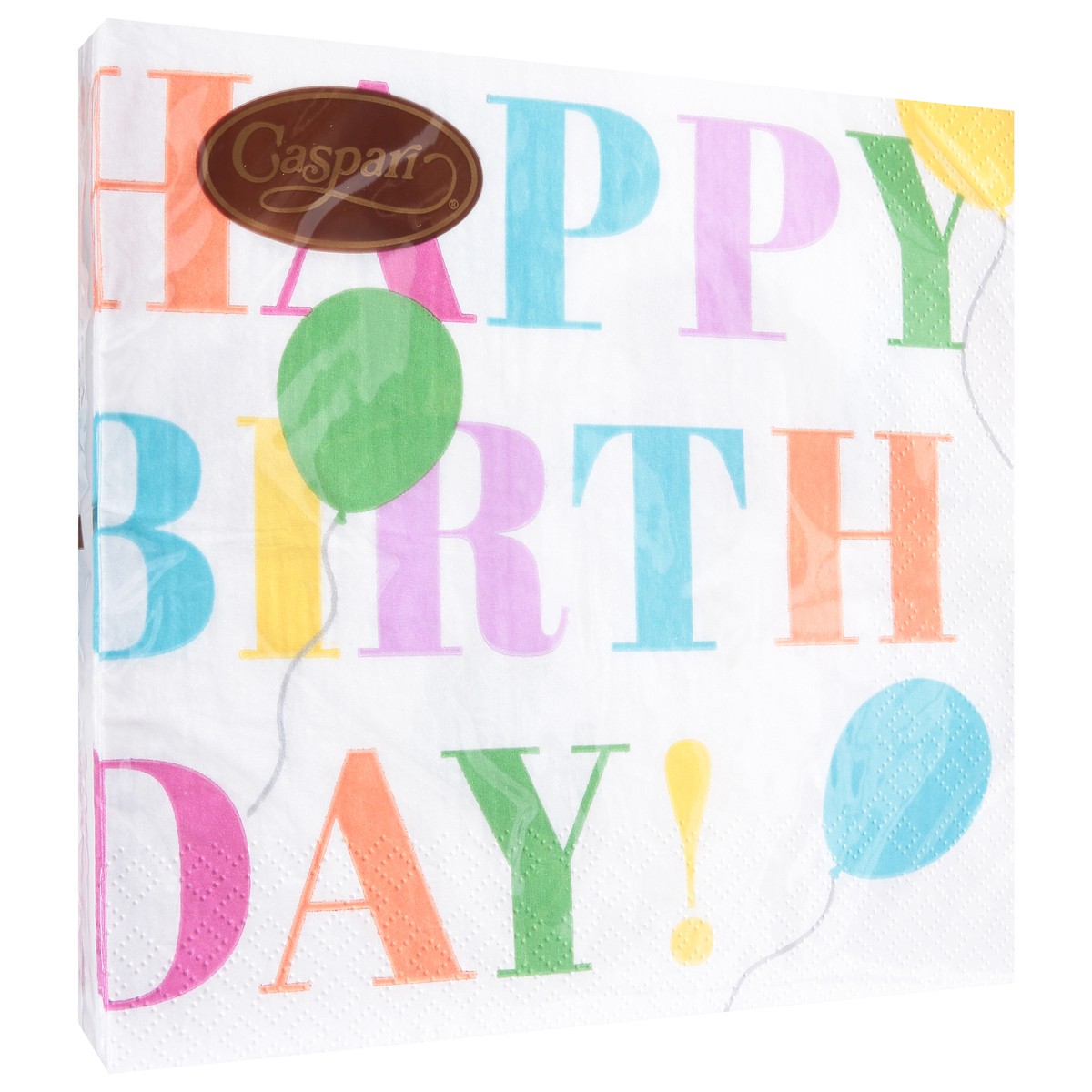 slide 2 of 4, Caspari Birthday Surprise White Triple-Ply Napkins 20 ea, 20 ct