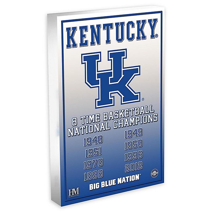 slide 1 of 1, NCAA University of Kentucky 8-Time Basketball National Champions 3D Acrylic Block, 1 ct