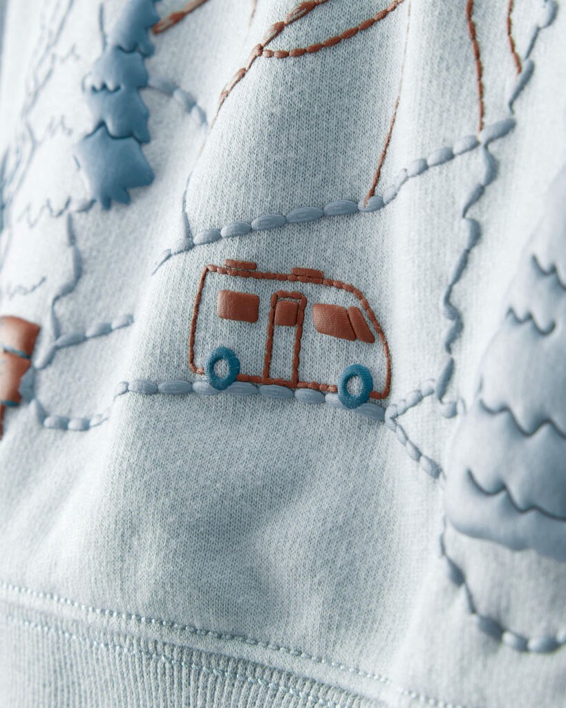 slide 4 of 6, Carter's Carters Baby Boy 2-Piece DayDream Fleece Mountain Pullover & Pant Set - Blue Blue 12M, 2 pc