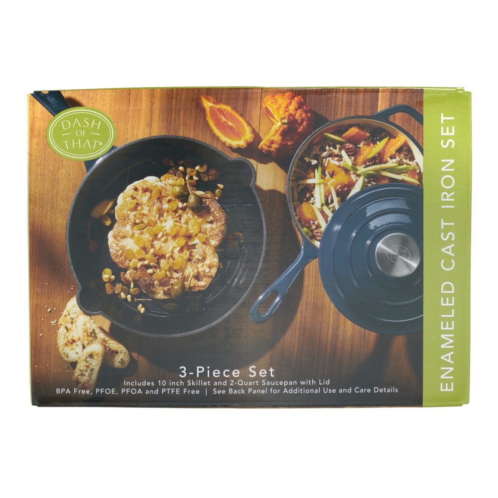 slide 1 of 4, Dash Of That Sauce Pan & Skillet 3 Piece Set, 3 ct set