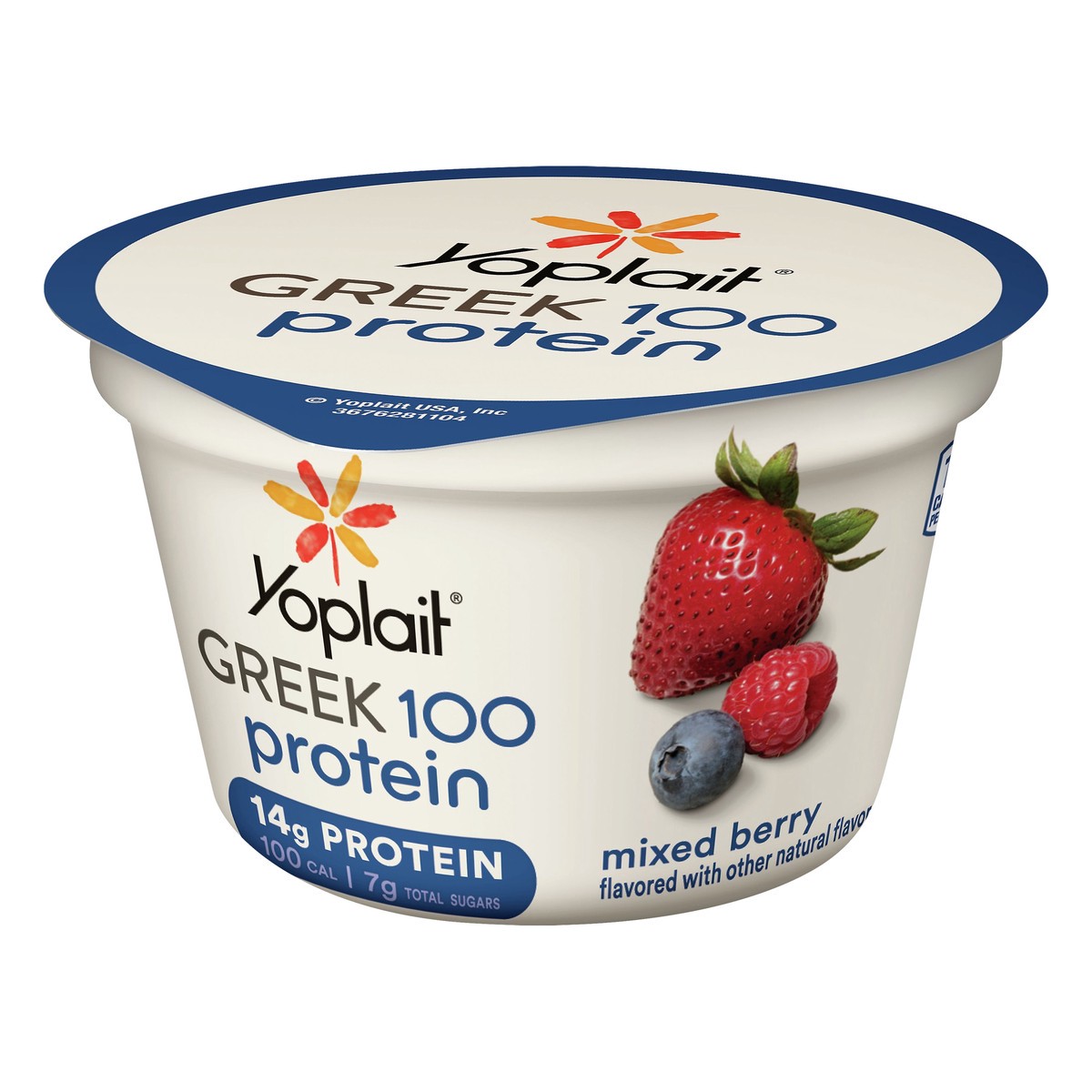 slide 4 of 13, Yoplait Greek 100 Protein Fat Free Mixed Berry Yogurt 5.3 oz, 5.3 oz