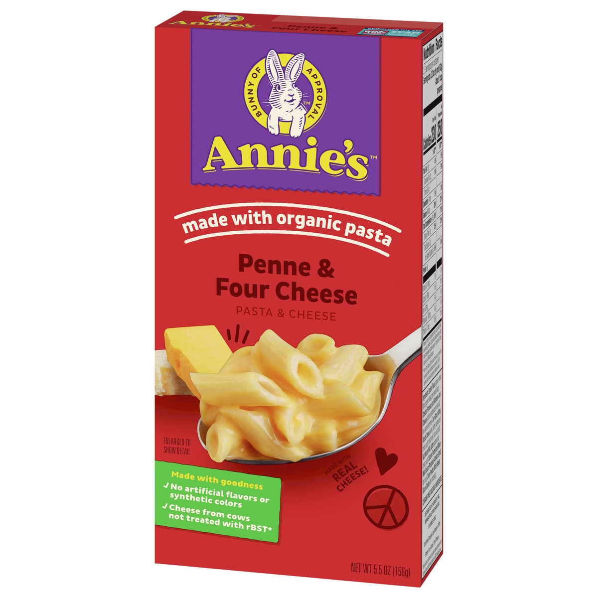 slide 8 of 9, Annie's Annie''s Four Cheese Penne Macaroni and Cheese Dinner with Organic Pasta, 5.5 OZ, 5.5 oz