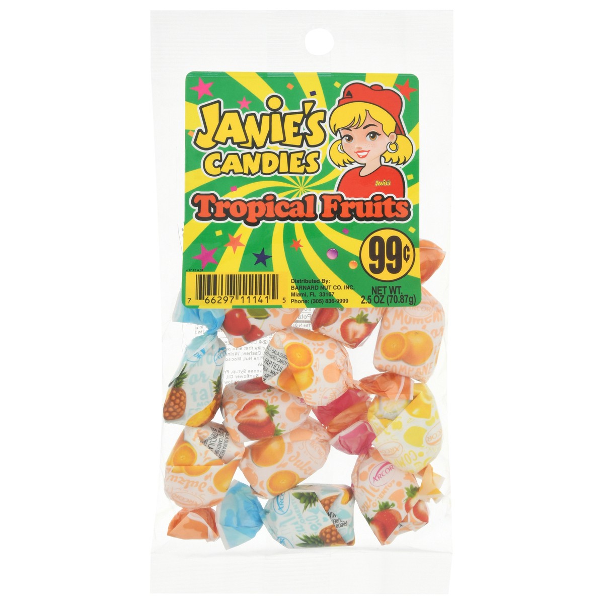 slide 1 of 14, Janie's Candies Tropical Fruits Candy 2.5 oz, 1 ct