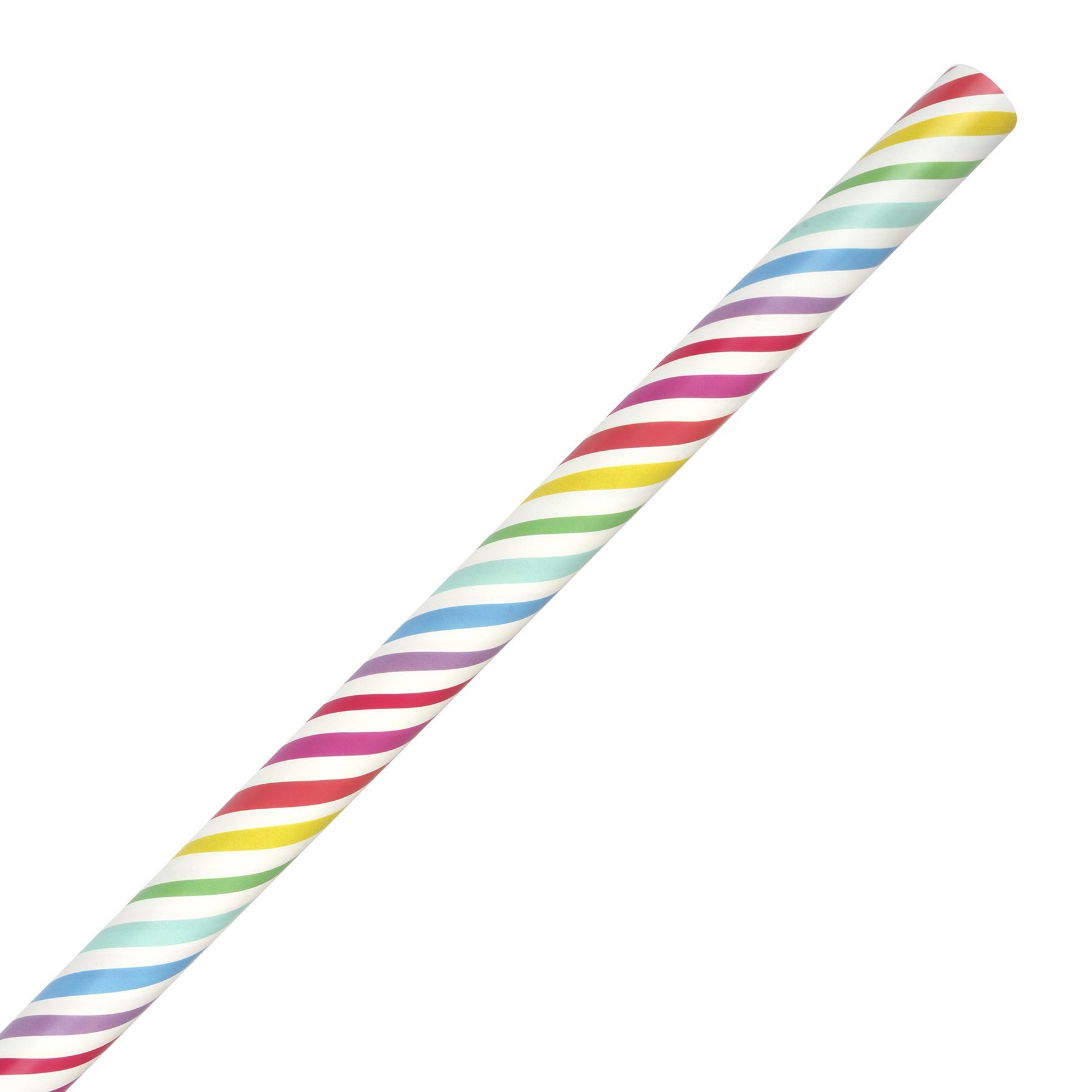 slide 2 of 2, 30" Rainbow Stripes Gift Wrap By Celebrate It, 30 in x 20 ft