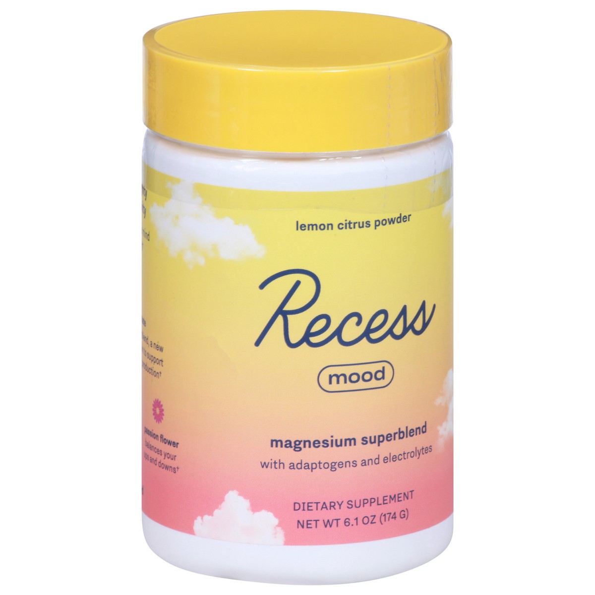 slide 3 of 9, Recess Mood Lemon Citrus Calming Magnesium Superblend Powder, 1 ct