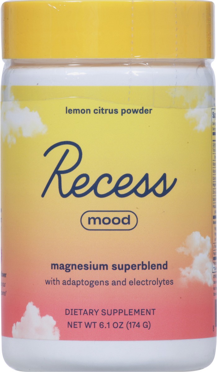 slide 6 of 9, Recess Mood Lemon Citrus Calming Magnesium Superblend Powder, 1 ct