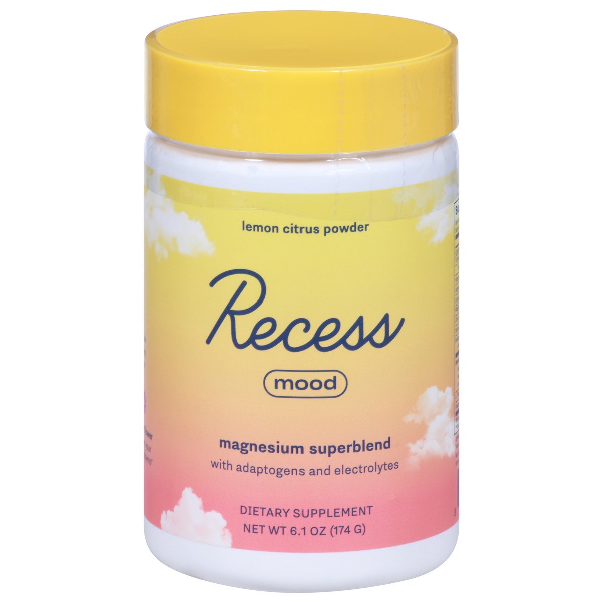 slide 1 of 9, Recess Mood Lemon Citrus Calming Magnesium Superblend Powder, 1 ct