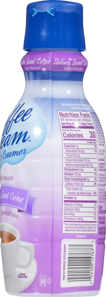 slide 7 of 8, Coffee Dream Italian Sweet Creme- 32 fl oz, 1 qt