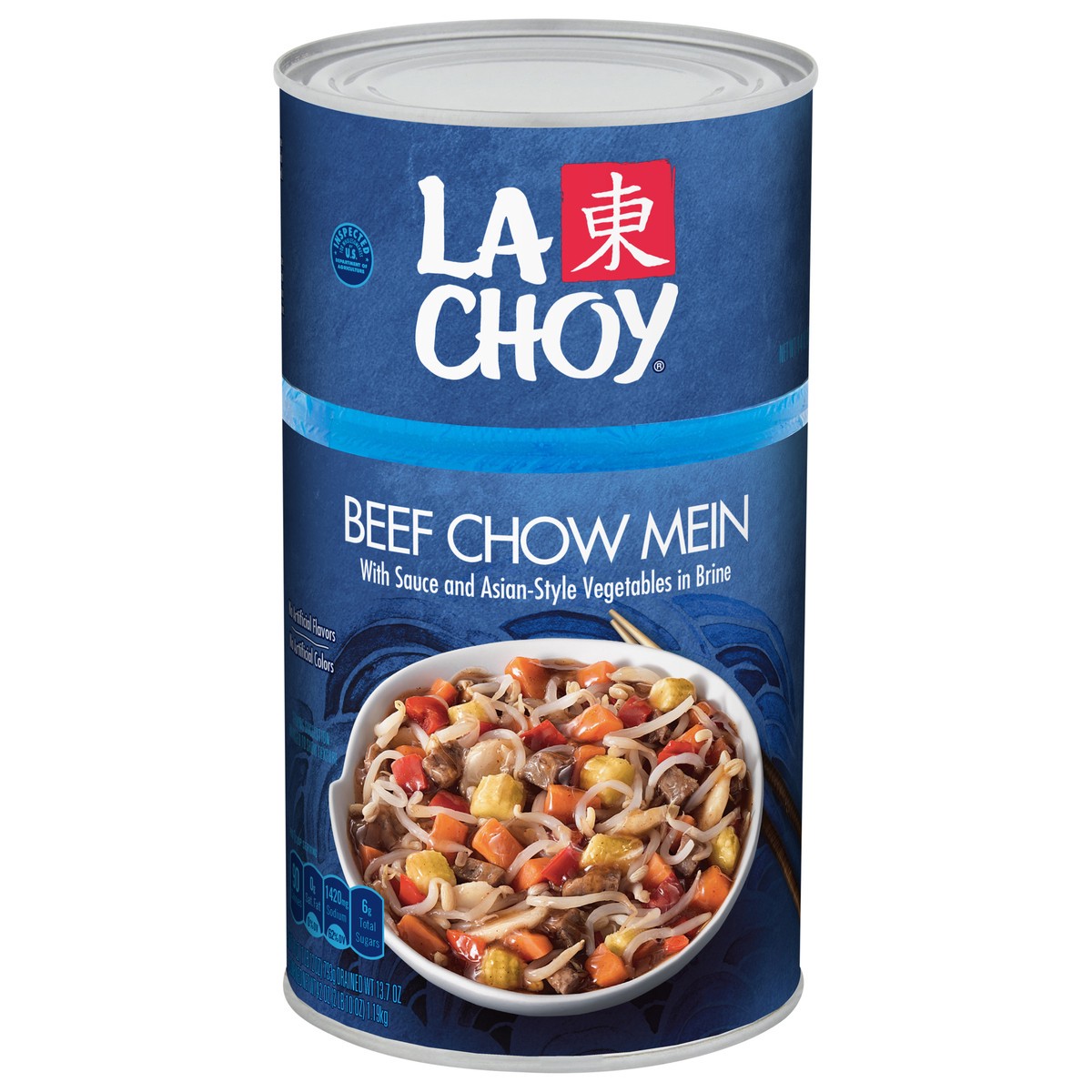 slide 1 of 5, La Choy Beef Chow Mein with Sauce and Asian-Style Vegetables in Brine 28 oz, 28 oz