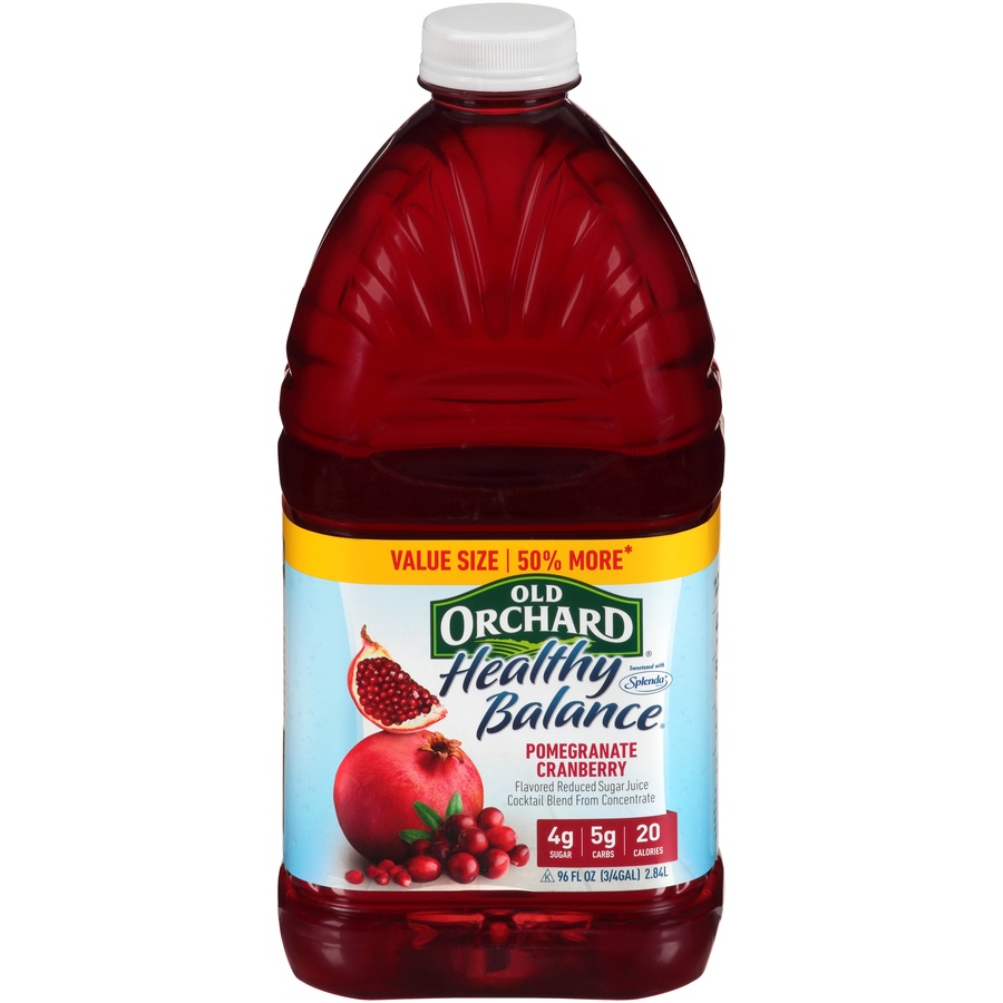 slide 1 of 1, Old Orchard Healthy Balance Pomegranate Cranberry Juice, 96 fl oz