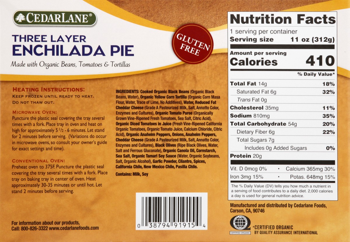 slide 3 of 13, Cedarlane Three Layer Enchilada Pie 11 oz, 11 oz