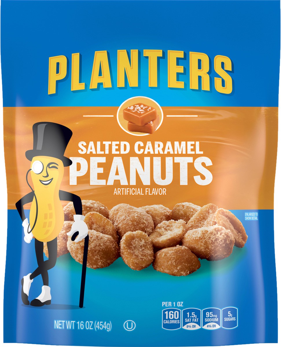 slide 3 of 7, Planters Salted Caramel Peanuts, 16 oz Bag, 16 oz