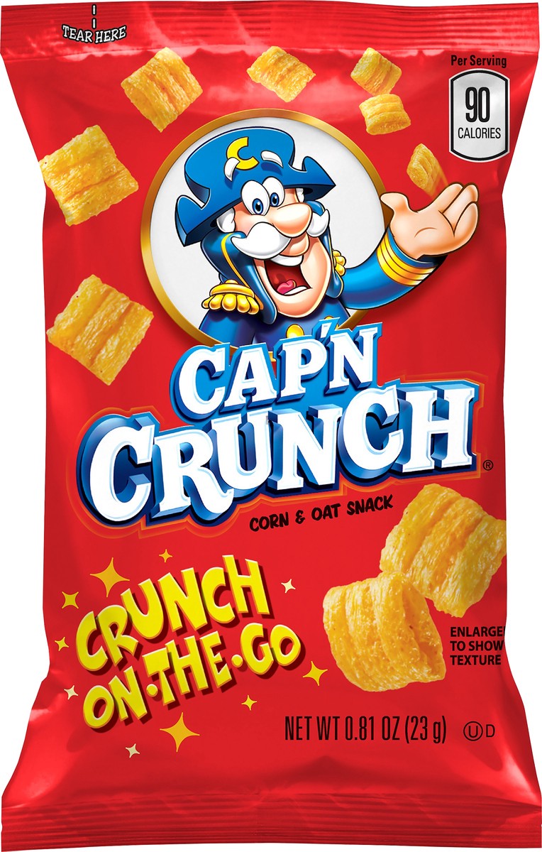 slide 4 of 5, Cap'n Crunch Corn & Oat Snack 0.81 Oz, 0.81 oz