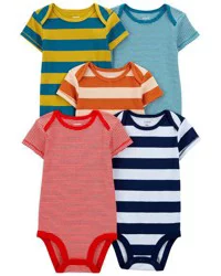 Carter's Carters Baby 5-Pack Short-Sleeve Bodysuits Multi 24M