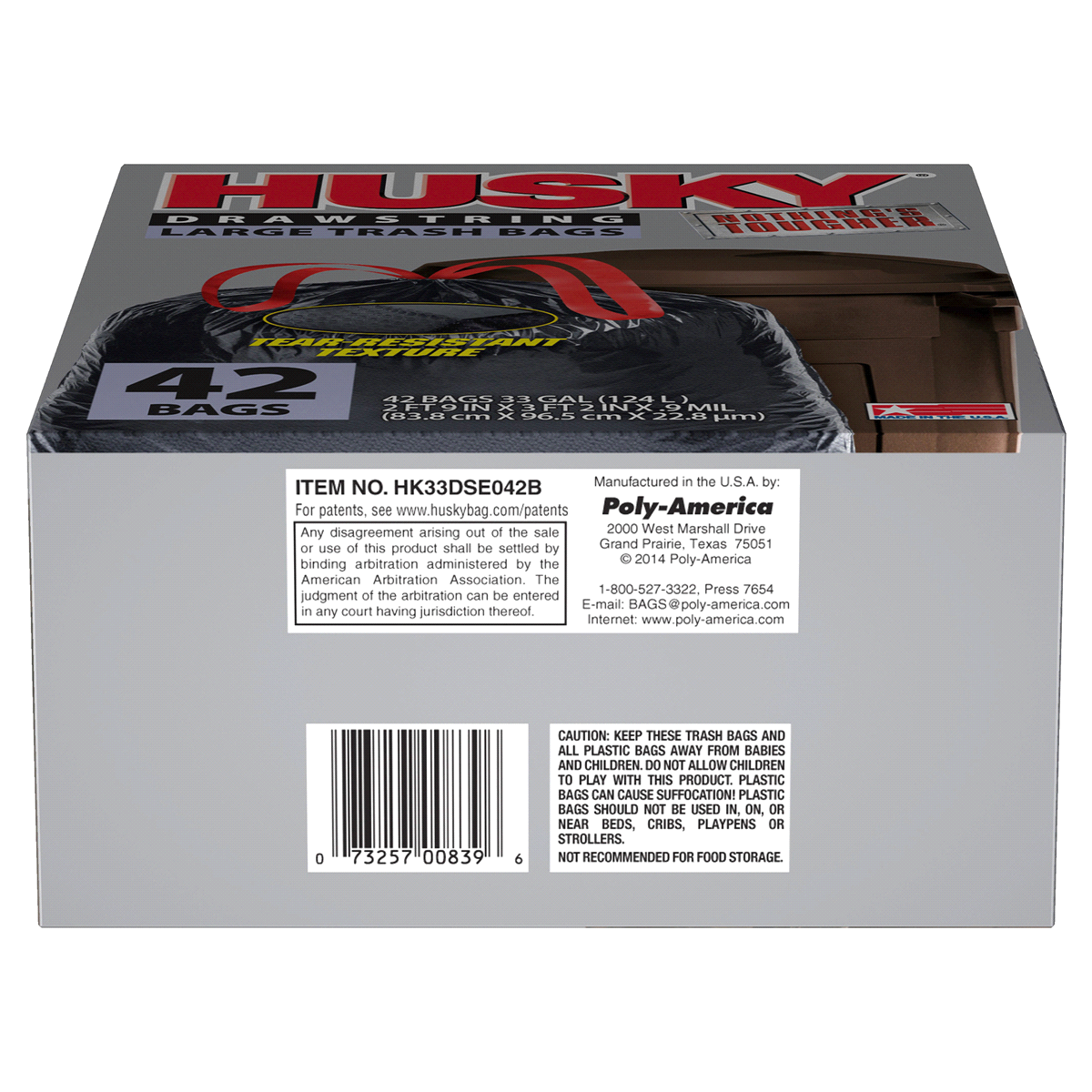 Husky Large Drawstring Trash Bags 42 ct; 33 gal Shipt