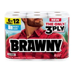 Brawny Pick-a-size Paper Towels, 6 Double Rolls - 6 RL