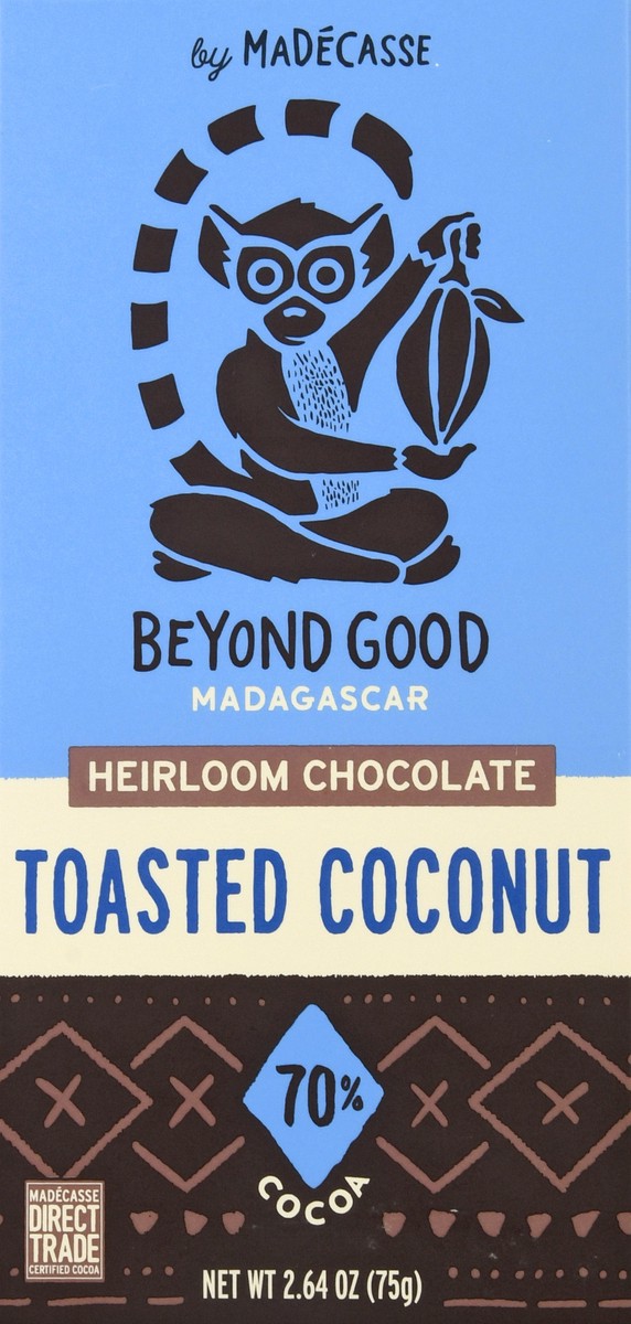 slide 1 of 13, Beyond Good 70% Cocoa Madagascar Heirloom Toasted Coconut Chocolate 2.64 oz, 2.64 oz