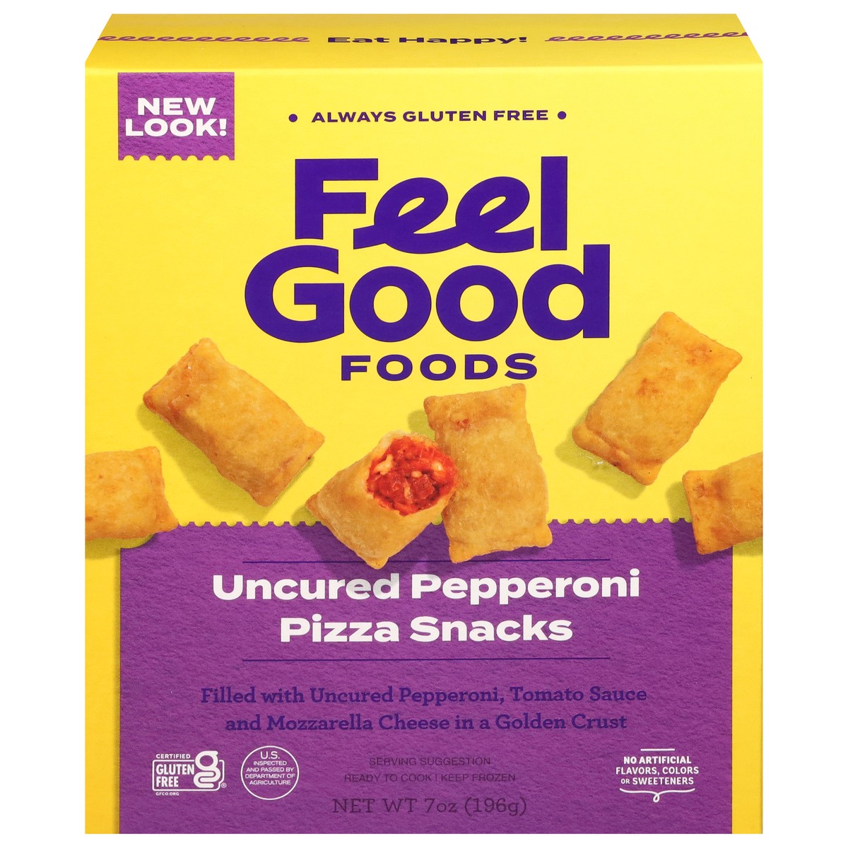 slide 1 of 9, Feel Good Foods Uncured Pepperoni Pizza Snacks 7 oz, 7 oz