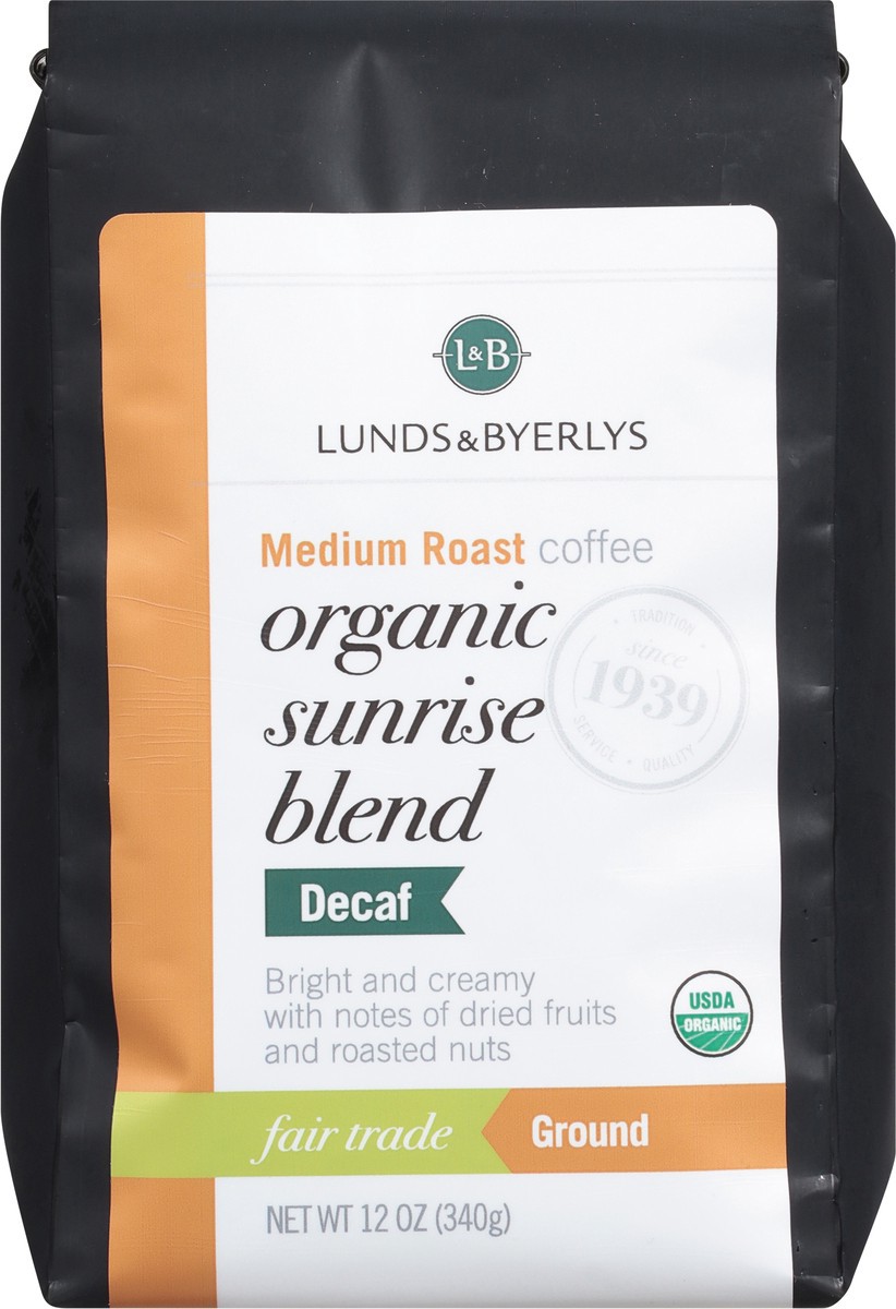 slide 8 of 9, Lunds & Byerlys Organic Decaf Medium Roast Ground Sunrise Blend Coffee 12 oz, 12 oz