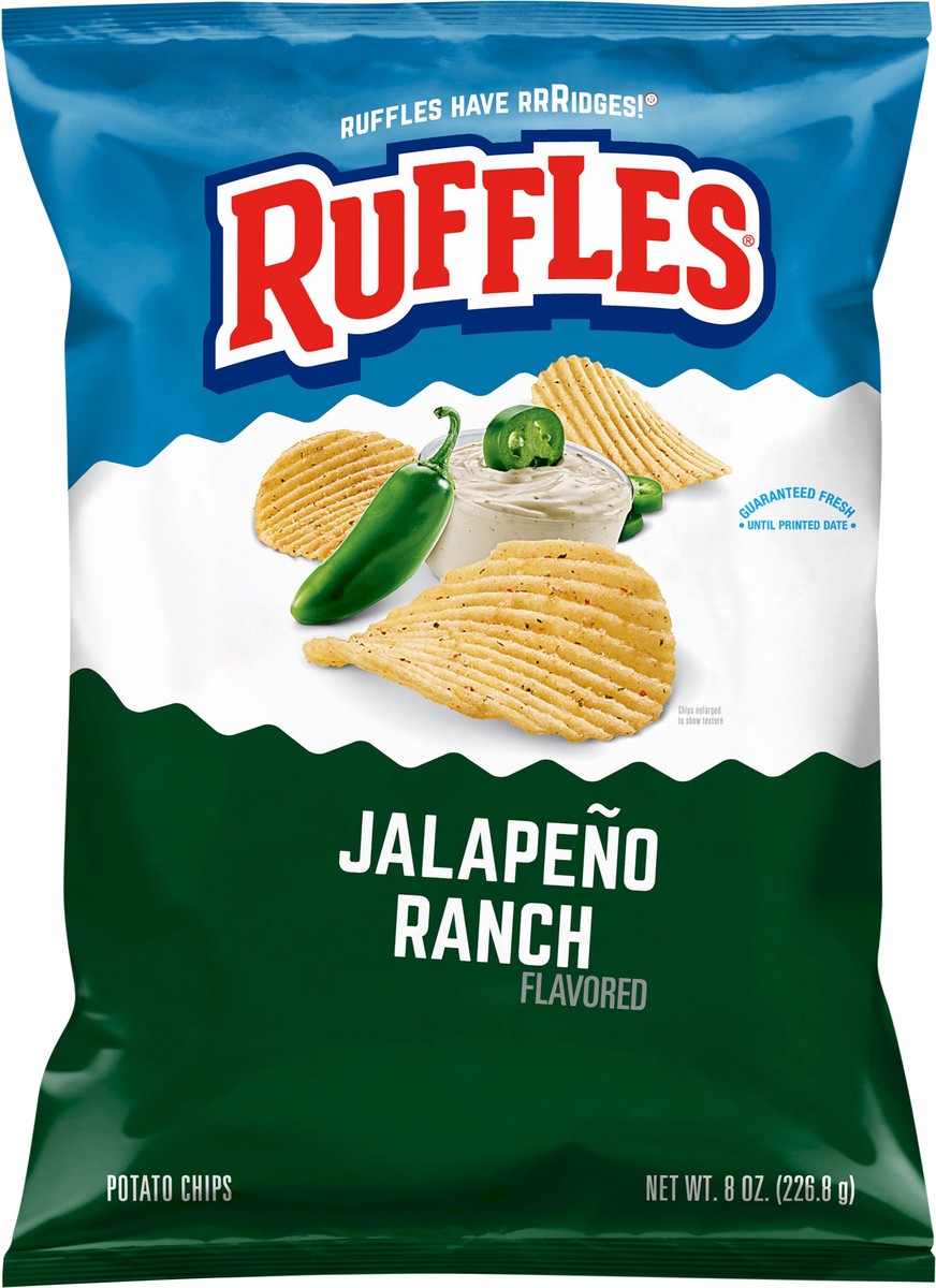 slide 7 of 13, Ruffles Jalapeno Ranch Potato Chips, 8 oz