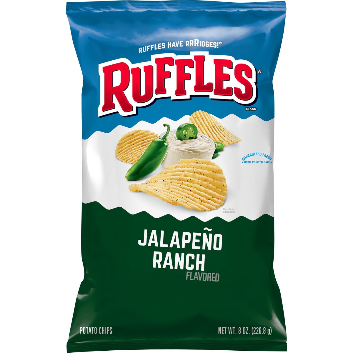 slide 6 of 13, Ruffles Jalapeno Ranch Potato Chips, 8 oz
