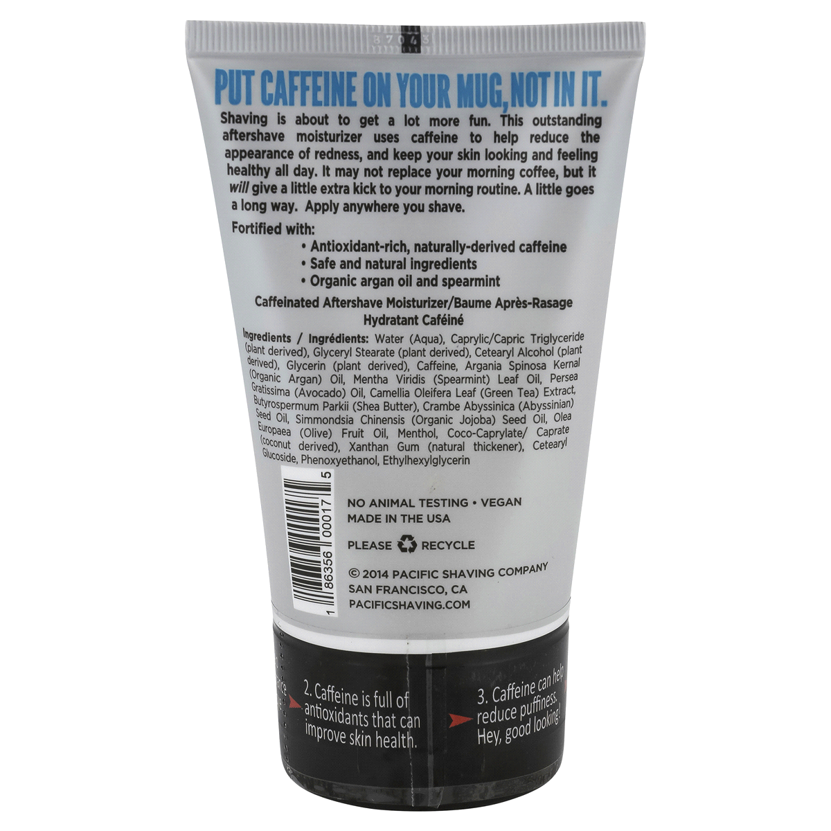 slide 4 of 4, Pacific Shaving Co. Caffeinated After Shave Cream, 3.4 oz
