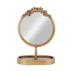 MCS Ornate Pedestal Mirror with Tray