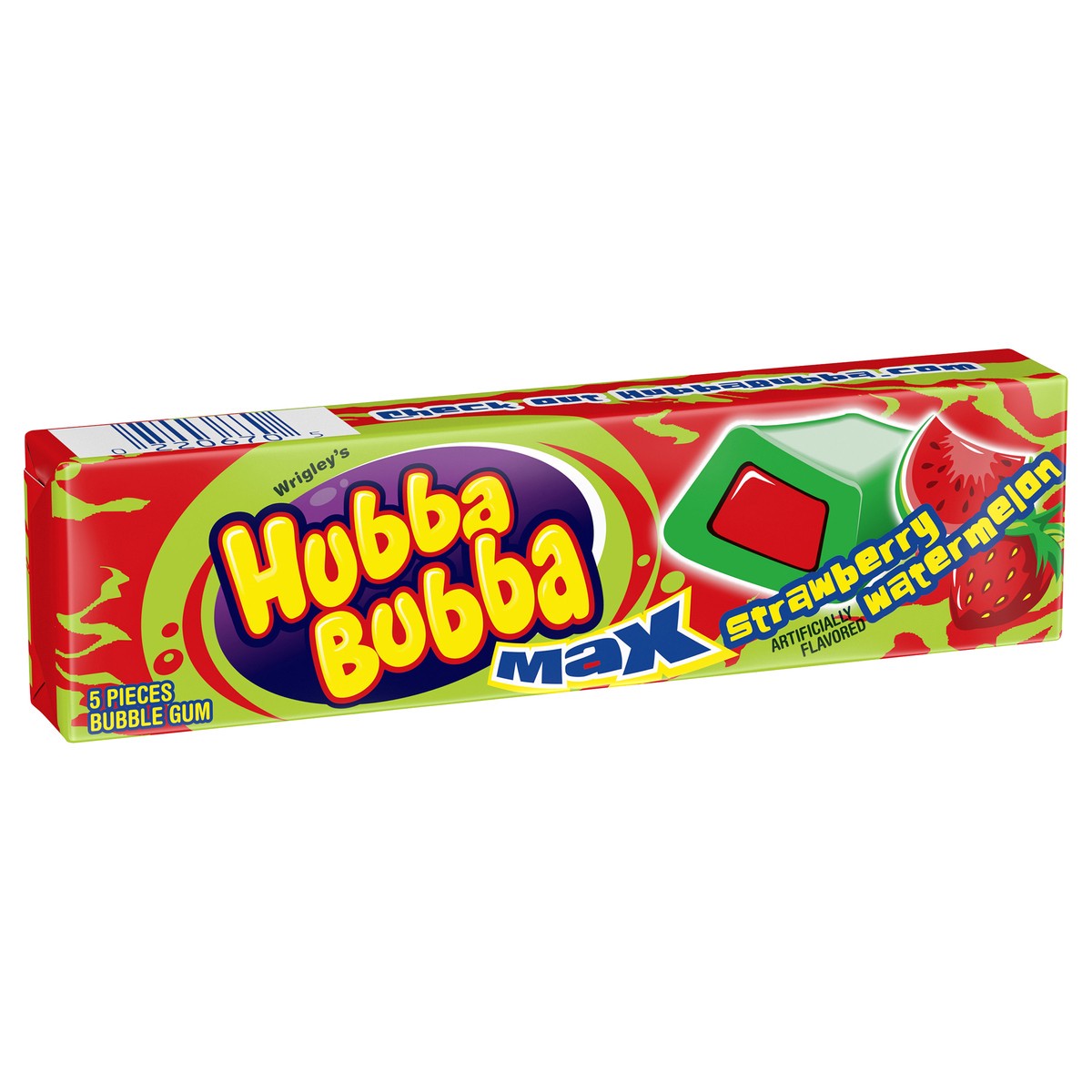 slide 2 of 9, Hubba Bubba Max Strawberry Watermelon Bubble Gum, 5 ct