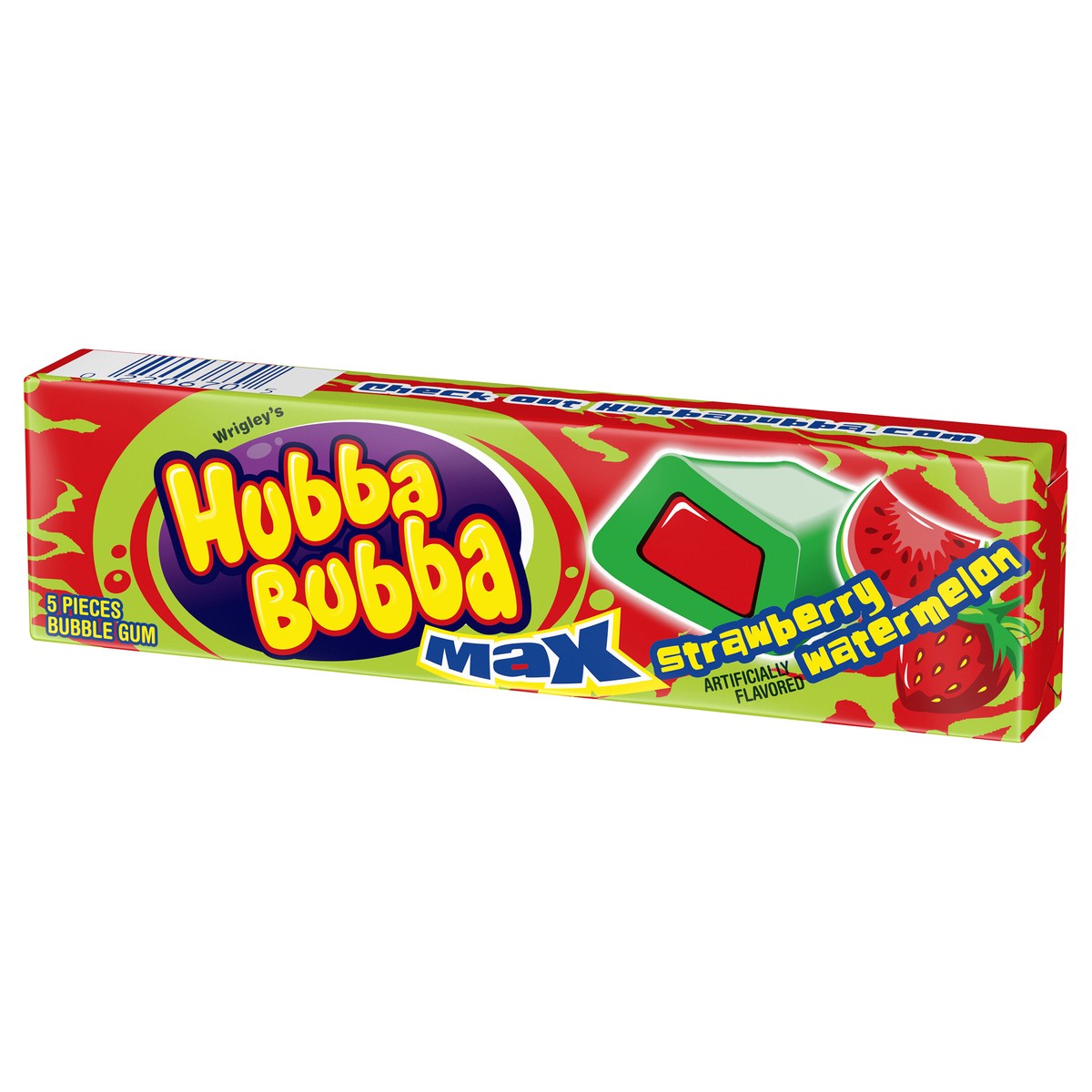 slide 3 of 9, Hubba Bubba Max Strawberry Watermelon Bubble Gum, 5 ct