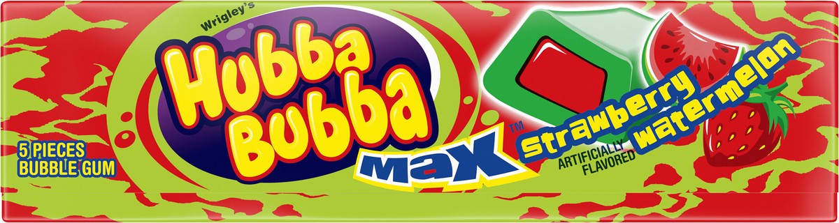 slide 5 of 9, Hubba Bubba Max Strawberry Watermelon Bubble Gum, 5 ct