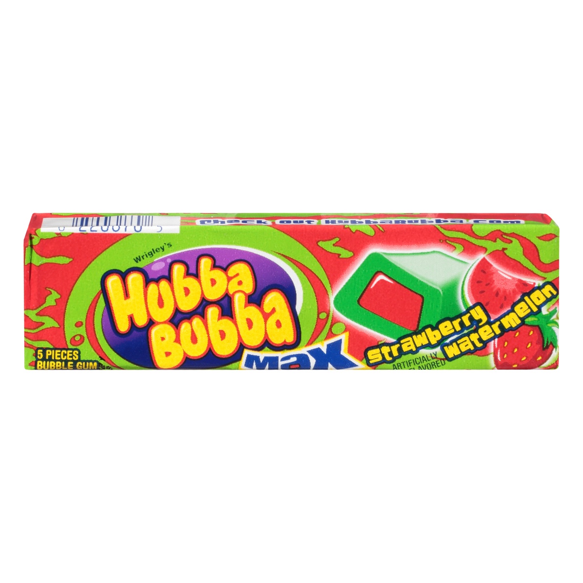 slide 1 of 2, Hubba Bubba Max Gum Strawberry Watermelon , 5 ct
