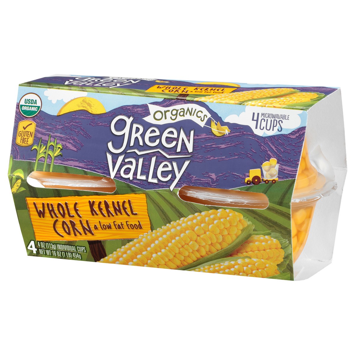 slide 4 of 10, Green Valley Organics Organics Whole Kernel Corn, 4 oz Cups, 4-Pack, 4 ct