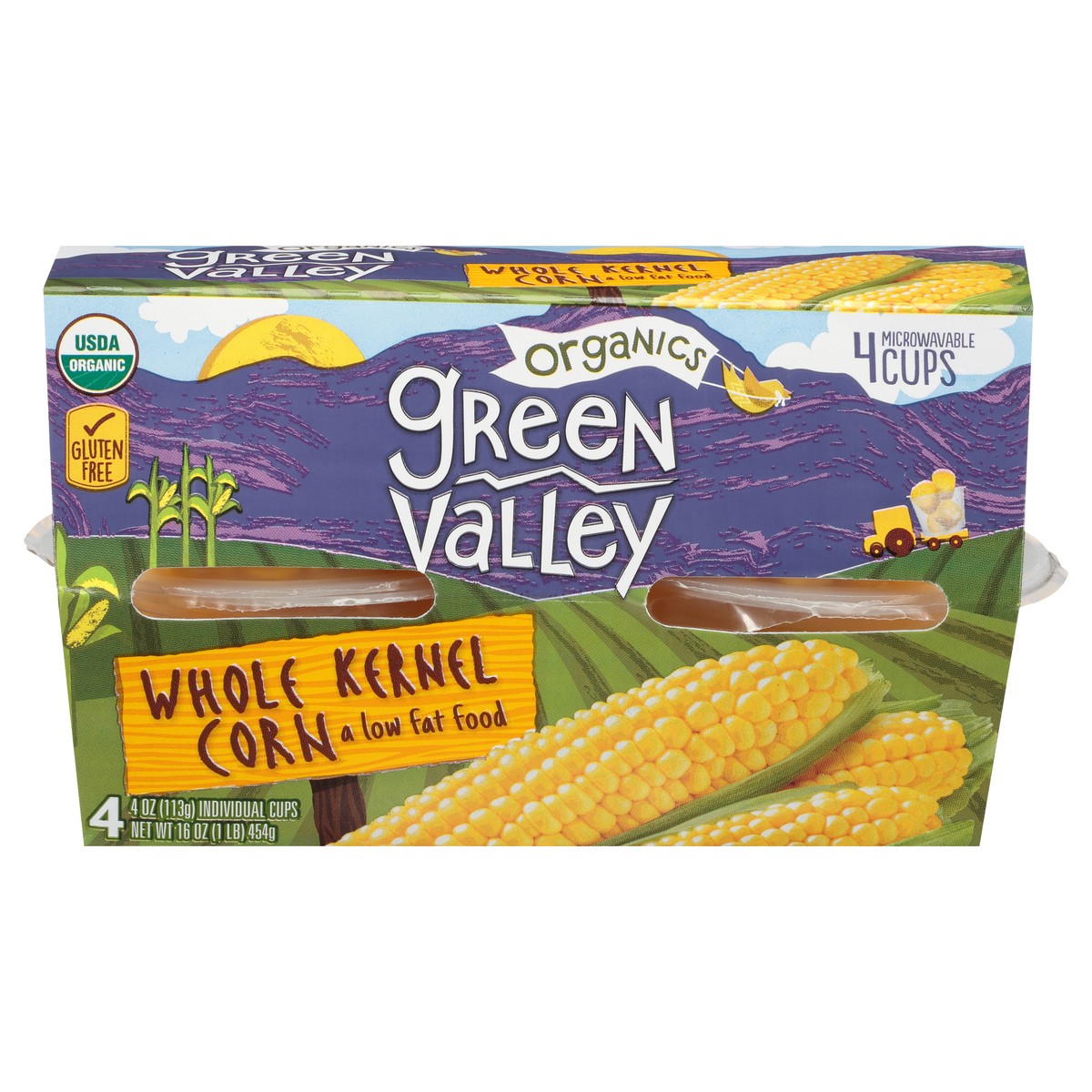 slide 2 of 10, Green Valley Organics Organics Whole Kernel Corn, 4 oz Cups, 4-Pack, 4 ct