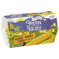 Green Valley Organics Whole Kernel Corn, 4 oz Cups, 4-Pack