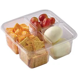 H-E-B Meal Simple Eggs Cheese Wheat Crisps and Grapes Snack Tray