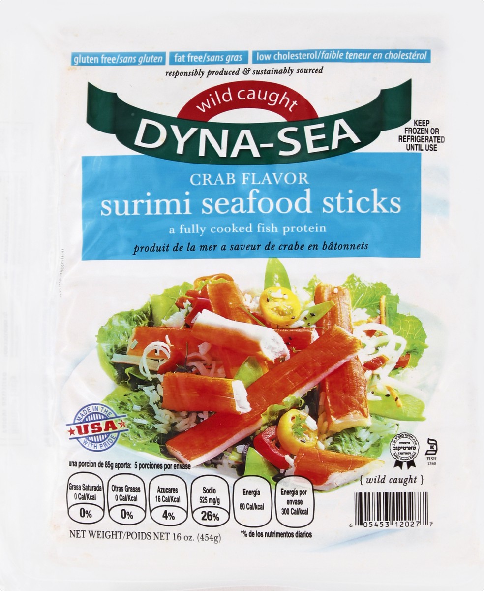 slide 3 of 5, Dyna Sea Imitation Crab Meat Sticks, 16 oz