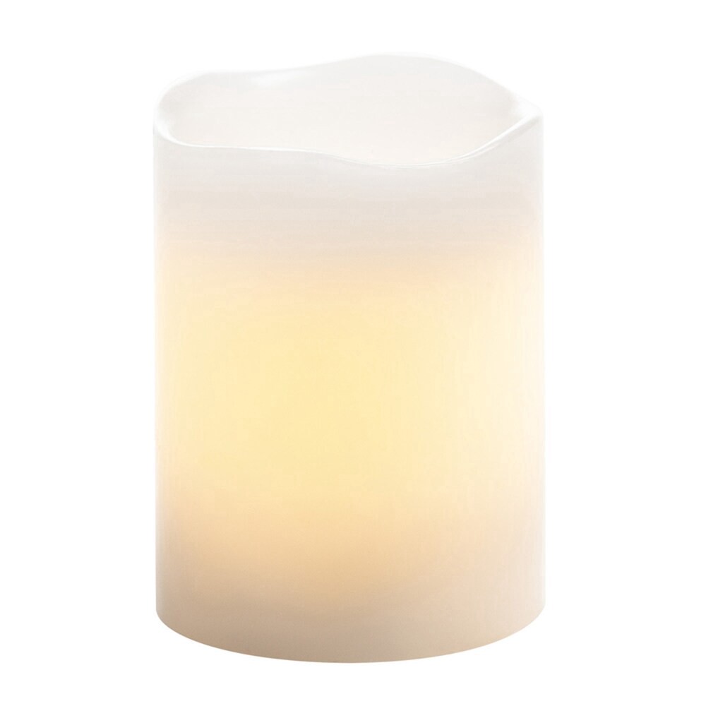 slide 5 of 5, Sterno Home Led Wax Candle - White, 3 in x 4 in