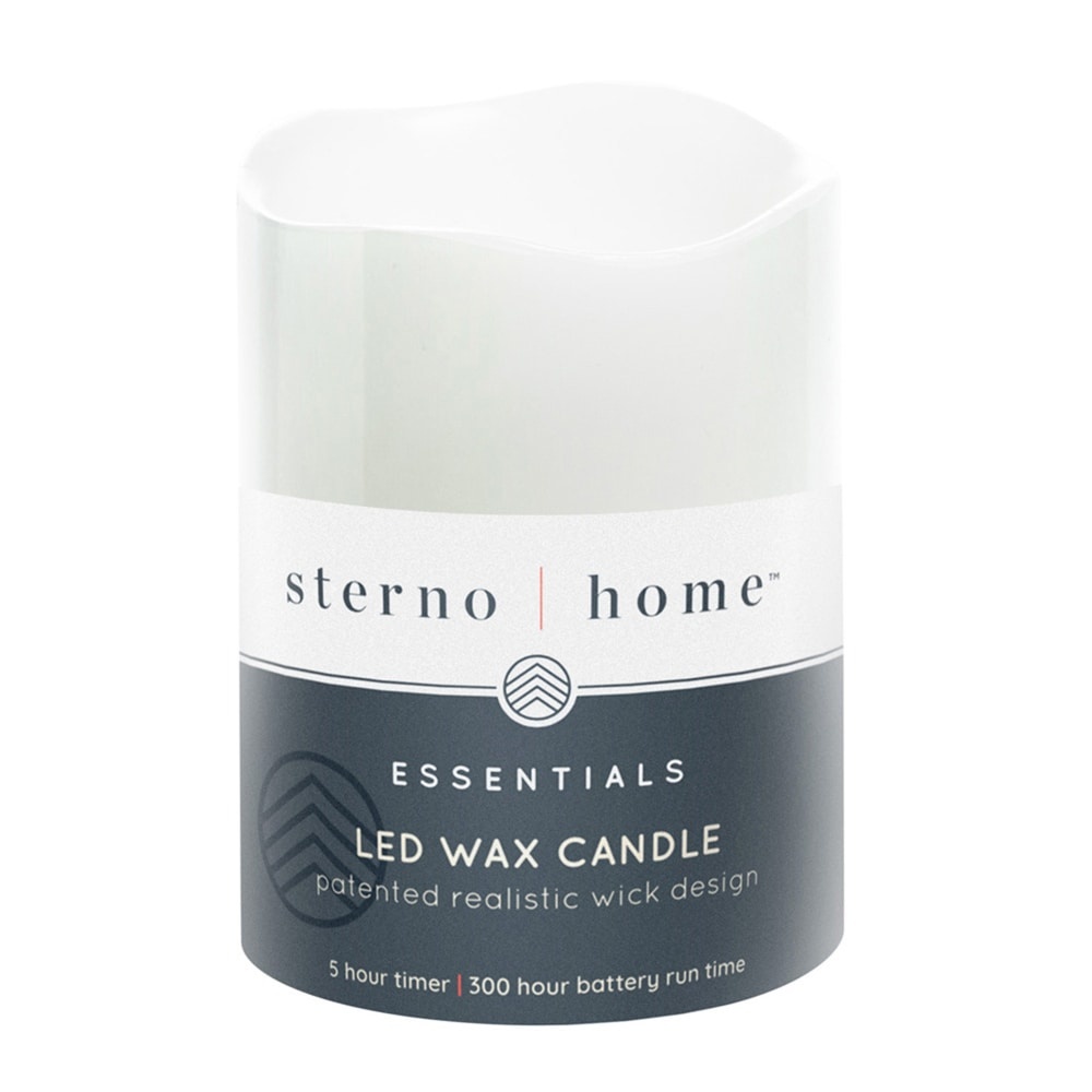 slide 1 of 1, Sterno Home Led Wax Candle - White, 3 in x 4 in