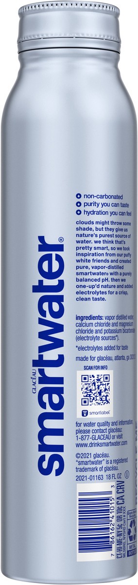 slide 7 of 9, smartwater nutrient-enhanced water Bottle, 18 fl oz, 18 fl oz