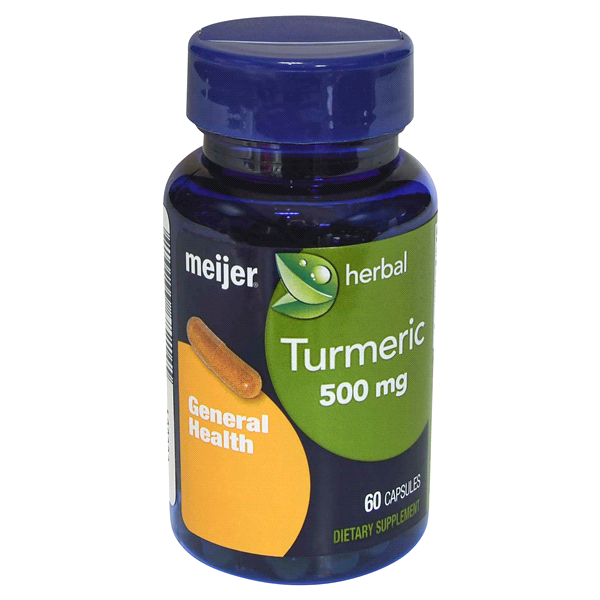 slide 1 of 4, Meijer Turmeric Capsules, 60 ct; 500 mg