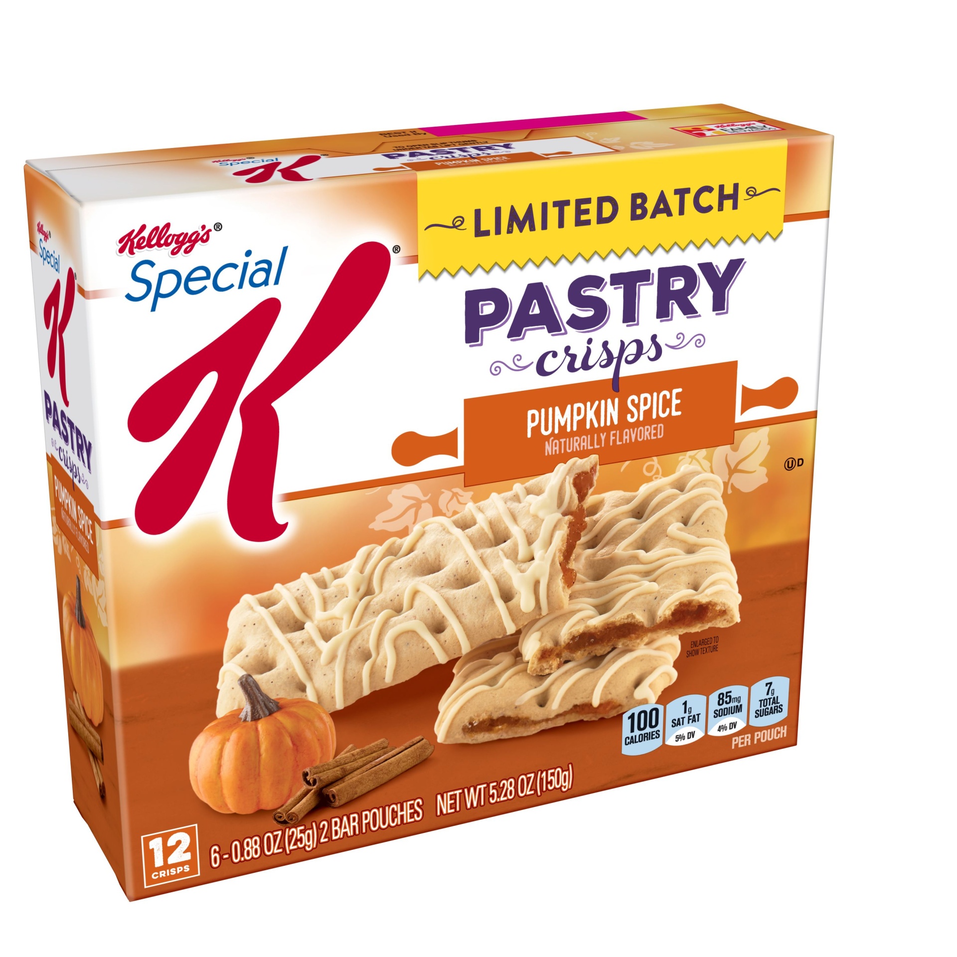 slide 1 of 7, Special K Pumpkin Spice Pastry Crisps, 6 ct; 0.88 oz