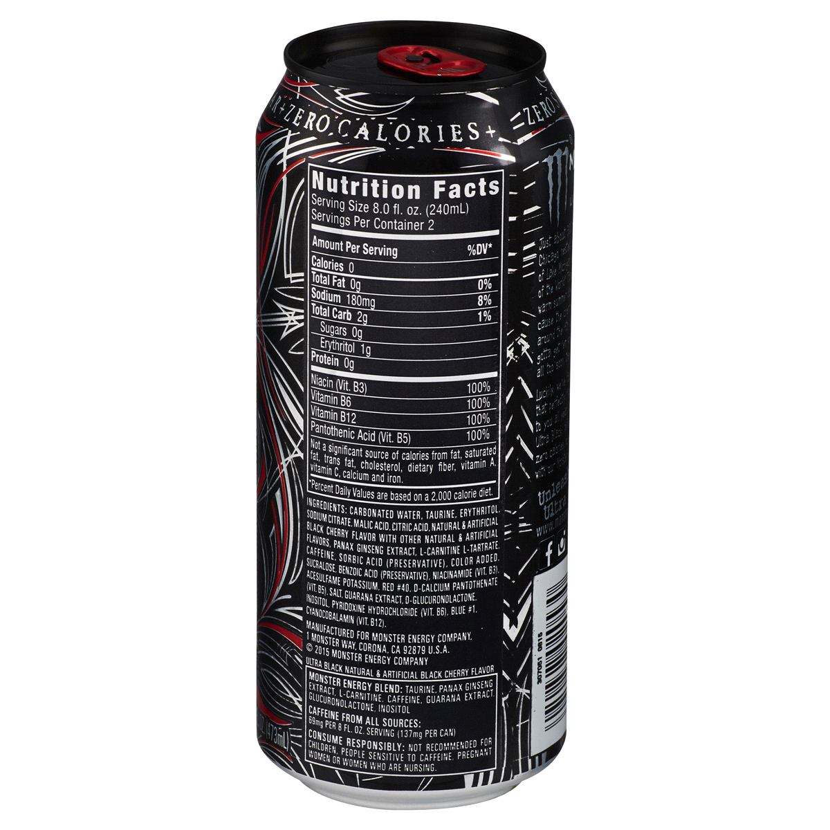 Monster Energy Ultra Black Energy Drink Shipt
