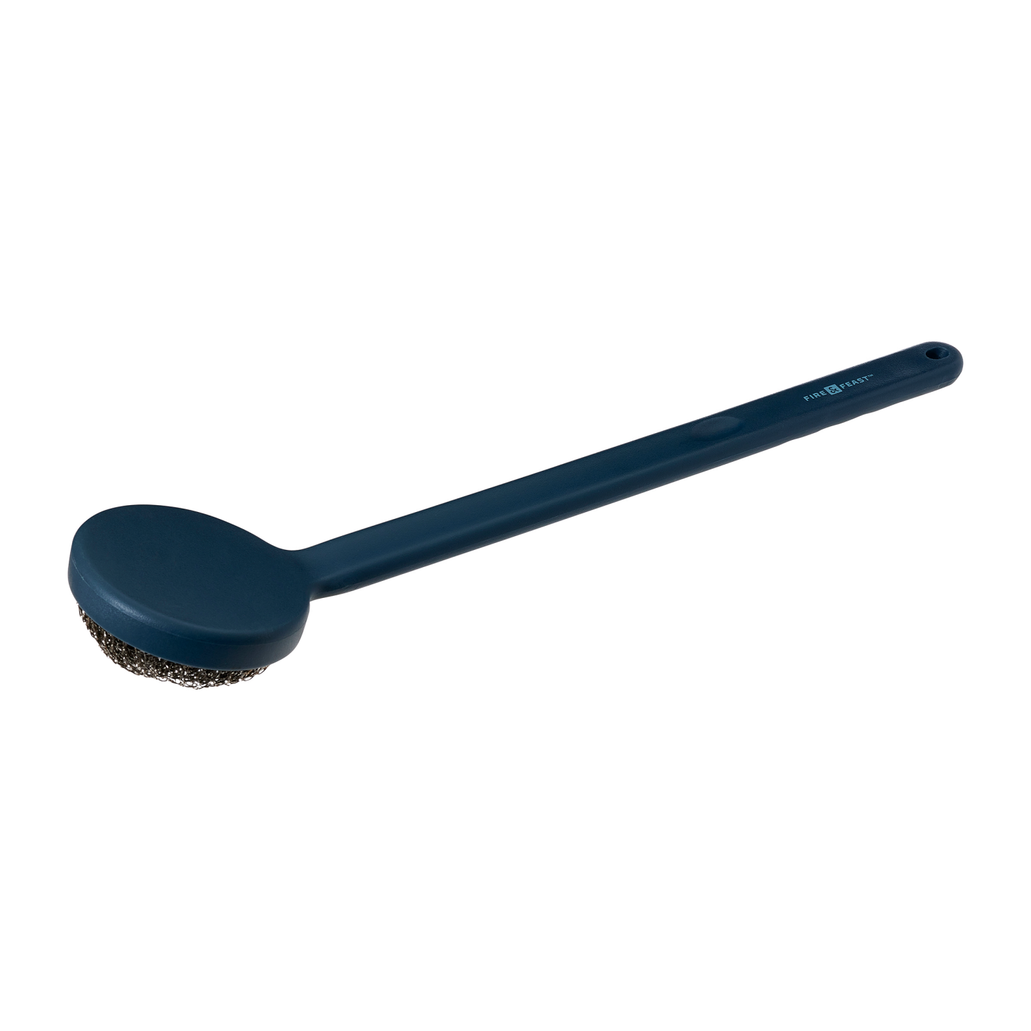 slide 1 of 3, Fire & Feast Long Handle Scrubber Grill Brush Black, 17.6 in