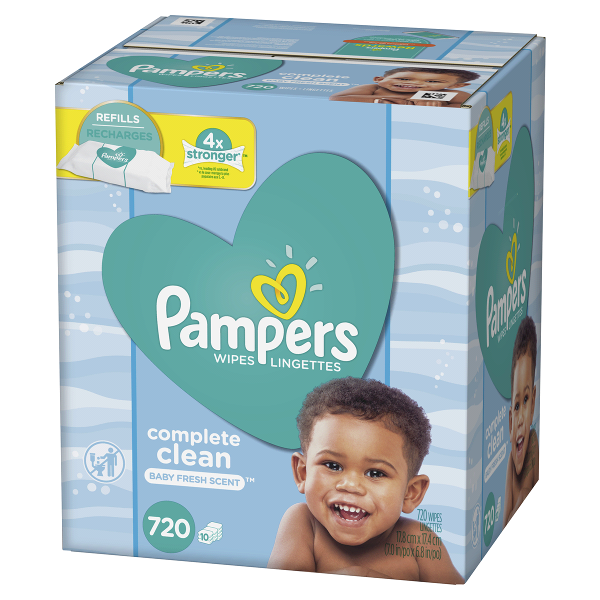 slide 3 of 3, Pampers Complete Clean Baby Fresh Scent Baby Wipes, 720 ct